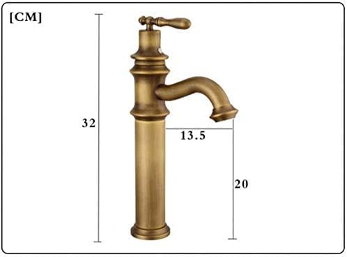 Robinet lavabo plateforme haute cuivre eau chaude froide mitigeur - 2