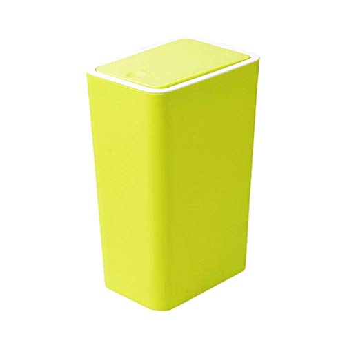 Bote de Basura Cubo Creativo del Almacenamiento del Cuarto de baño de la Cocina del Bote de Basura del Papel Usado de la Basura del hogar del Estilo Papeleras (Color : Brown, Size : M)