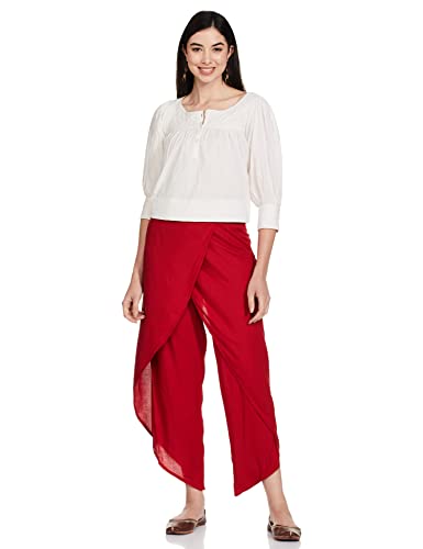 Image of Amazon Brand - Myx Women's Loose Rayon Wrap Style Pants (Available in Plus Sizes)