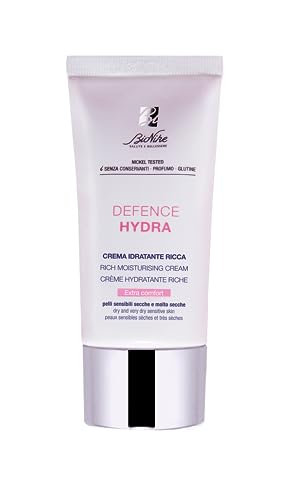 Bionike Defence Hydra - Crema Viso Idratante Ricca, per Pelli Sensibili Secche e Molto Secche, Idrata Intensamente, Nutre e Protegge, Dona Elasticità e Morbidezza, 50 ml