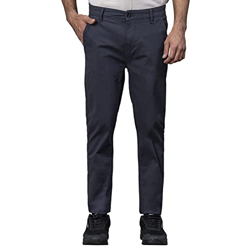 Image of Red Tape Casual Chinos for Men | Navy | Solid Woven Chinos | Skinny |Comfortable & Breathable | Durable & Moisture Absorbent | Cotton Chinos for Men