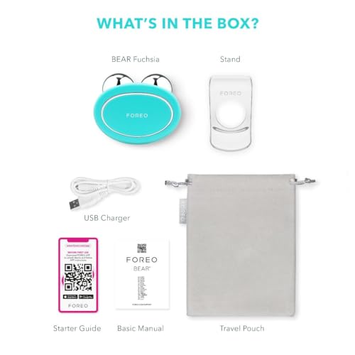 FOREO Bear App-Connected Microcurrent Facial Toning Device with 5 Intensities, Mint