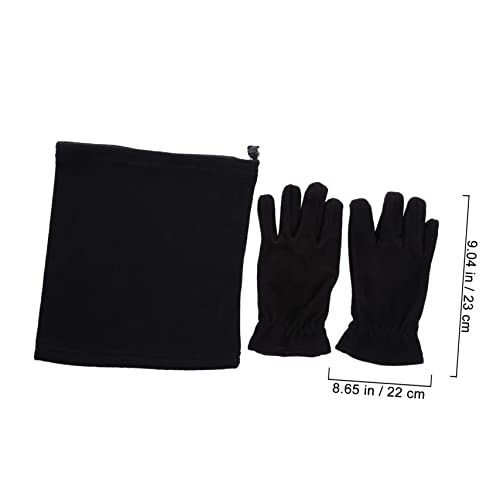 FRCOLOR Fleece Cold Protection Kit Warm Scarf Hat Soft Material for Comfort Versatile Durable Design present for2