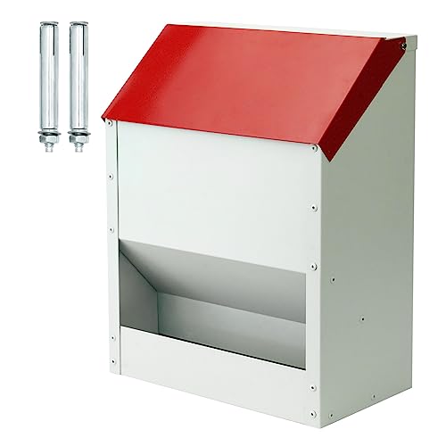 Svauoumu Mangeoire Automatique Pour Poules, Mangeoire Poule Anti Nuisible - Capacité de 11,5 Kg, Distributeur de Graines mural Pour Poules,Pour Poules, Dindes, Oies, Canards et Cailles