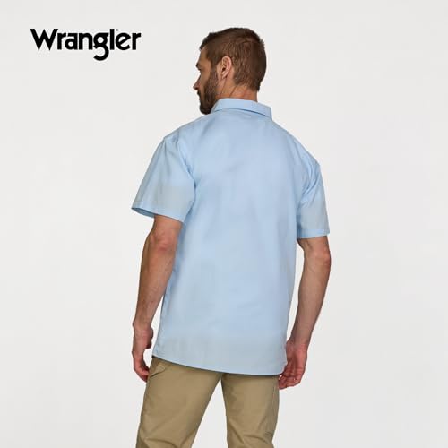 Wrangler Men's Big and Tall Short Sleeve Poplin Button Up Shirt Relaxed Fit - image 7