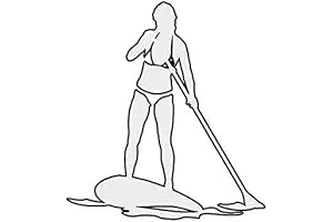 Magnet Girl Paddleboarding Magnetic Vinyl Die Cut Decal surf Paddle Board Woman...