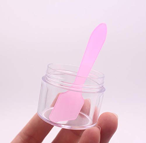 Miniatura 2 de Paquete de 100 mascarillas cosméticas de plástico desechables de 3.1 in, cuchara, espátula, crema facial, mini cucharada, agitador, aplicador,