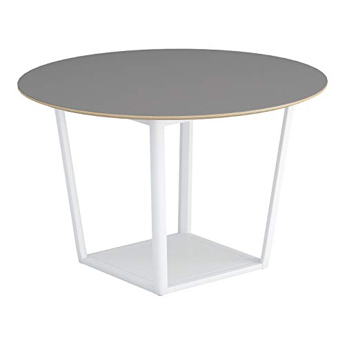 【メーカー配送・設置・組立】コクヨ ミーティングテーブル リージョン LT-RGC12MSAAF32N 円形 ボックス脚 ミドルテーブル 直径120×高さ72.4cm リノリウム天板 アッシュ/脚ホワイト