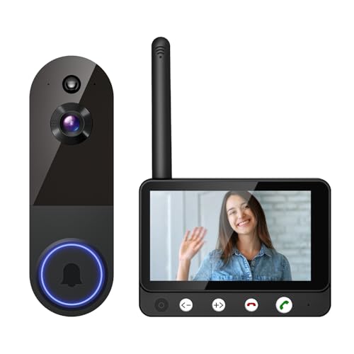 CutePanda 1Video Doorbell Camera with Monitor, Home Security Systems - Detailed View