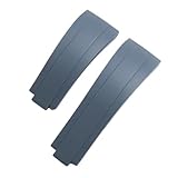 [きゅーです] 20/21mm ユニバーサルラバーウォッチバンド ロレックスストラップ ブナ材 サブマリーナ GMT ヨットマスター グライドレック セキオ オメガ 調節可能リストバンドに対応(Grey,20mm)