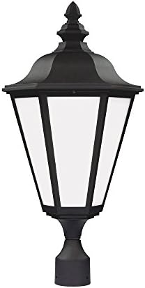 Generation Lighting 89025EN3-12 Brentwood One Light Outdoor Post Lantern, Black Finish