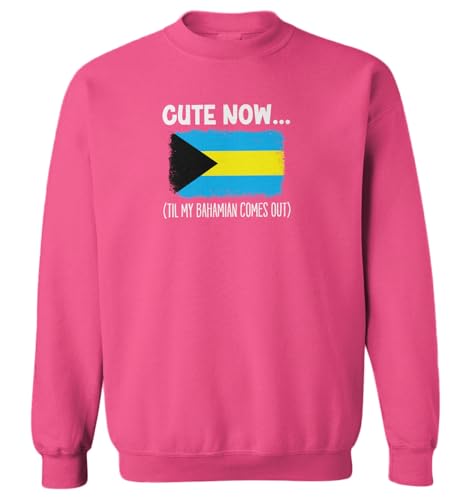 Tcombo Cute Now… Til My Bahamian Comes Out Toddler Fleece Crewneck Sweater