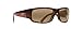 Maui Jim Men's and Women's World Cup Polarized Wrap Sunglasses, Chocolate Stripe Fade/HCL® Bronze, Large