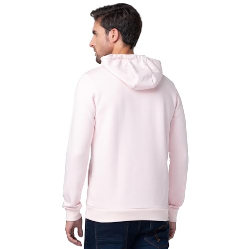 Image of Being Human Men's Solid Cotton Blend Long Sleeve Hoody | Men's Hoodie