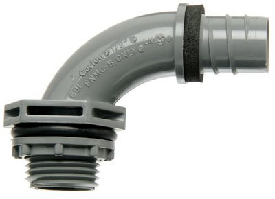 Carlon LN20EA-CTN Conduit Fitting, Non-Metallic Liquid Tight Connector, 90-Degree, 3/4-In. - Quantity 15