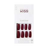 KISS Gel Fantasy Collection Kit de Manucure à Coller Folklore, Faux Ongles Carrés de Longueur Moyenne Comprend 28 Faux ongles, Colle à Ongles, Lime à Ongles et Stick Manucure