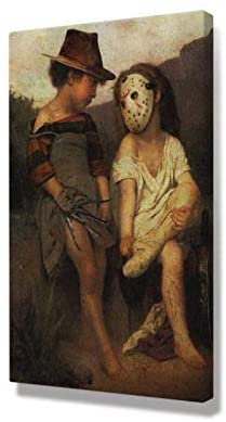 Poster Artwork 70x90 cm Sin Marco Freddy Krueger Vs Jason Voorhees Poster Pintura Clásica Lienzo Decorativo Poster Print para Sala de Estar Habitación Familiar Cover