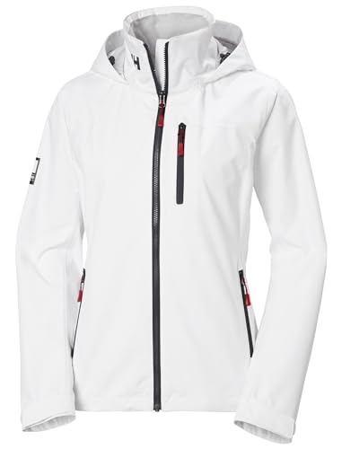 Helly Hansen Women’s Crew Hooded Sailing Jacket 2.0, 001 White - Large