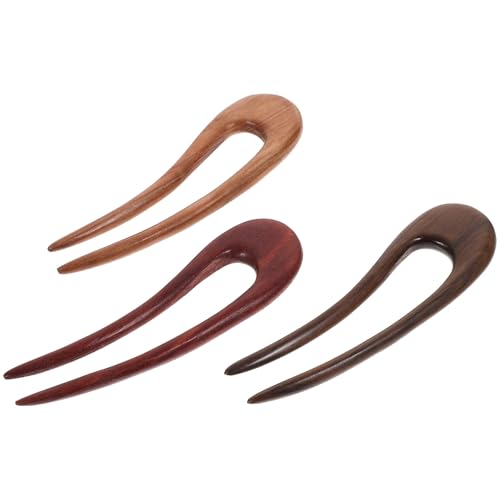Épingles à cheveux en bois haut de gamme style rétro en pêcher