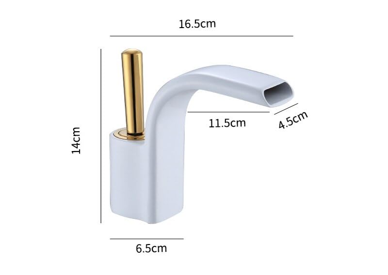 Robinet de lavabo cascade mitigeur eau chaude et froide en laiton gris