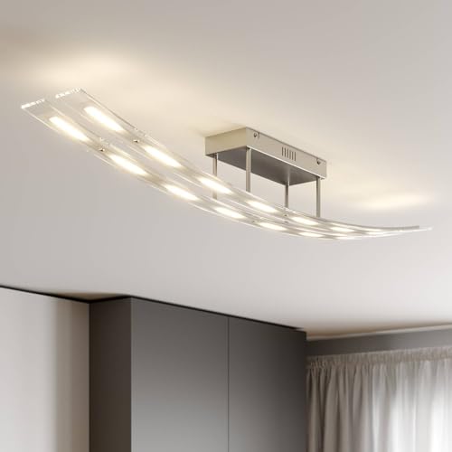Luminaire de plafond LED Jarda moderne en verre transparent - 2