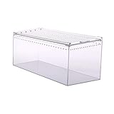 Hemobllo Aquarium Zuchttank Reptilien Fütterungsbox Transparente Terrarium Tank Fisch Kindergarten für Eidechse Einsiedler Geckos Schlange Krabben Frösche Spinne Kleineres Tier