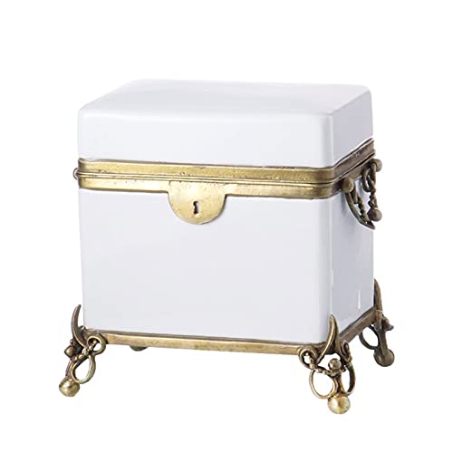 White Rechteck Des Europäischen Stils Retro Keramikspeicher Cover