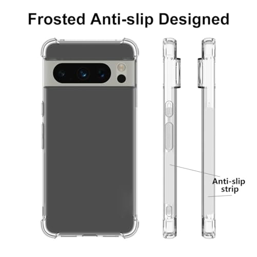 Image of for Google Pixel 8 Pro 5G Case Phone Case Clear Transparent Reinforced Corners TPU Shock-Absorption Flexible Cell Phone Cover for Google Pixel 8 Pro 5G - Transparent