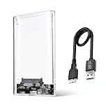 Sh. 2.5" Hard Drive Enclosure, External USB 3.0 to SATA SSD HDD Caddy, 5Gbps UASP Supported, Portable External Hard Drive Case for 2.5 Inch SATA SSD HDD, Compatible with Laptop/PC/PS4/Xbox