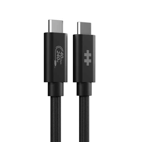 HyperDrive Next USB4 Type-C Performance Charging Cable — USB C Charging w/ 40Gbps Data Transfer, 240W Power Delivery, Fast Charge, 8K Video Support (4ft/1.2m - Black) by Hyper - Used condition - US$18.70