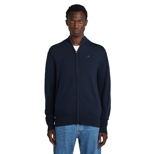 G-STAR 8719965012981 Sudadera de Punto para Hombre Premium Core Full Zip, Azul (Salute D27711-b692-c742), L