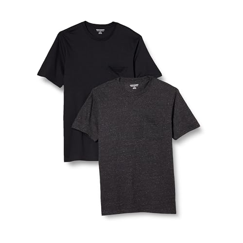 Image of Amazon Essentials Men's Short-Sleeve Crewneck Pocket T-Shirts, Pack of 2