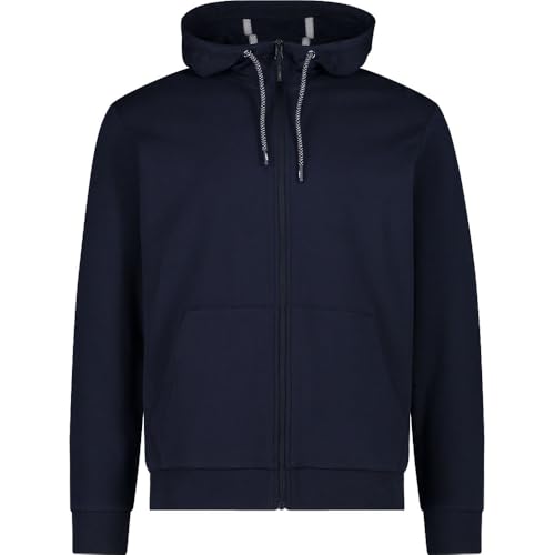Stretch CMP - Man Jacket Fix Hood, Black Blue, 48