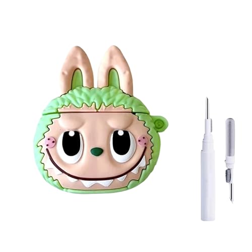 Image of YODI Case Cover for Airpods Pro|Pro 2|Airpods Pro 3|Airpods 4 Pouch, Silicone Cases with Cleaner Kit 360 Drop Protection,Shock-Resistant (Green Dall, Airpods 4)