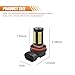 ZIMISI 2PCS H11 Car LED Fog Light Bulbs, 12V 1500 Lumen Bright Anti-fog Lights, 5630 33-SMD Plug and Play Power LED Bulbs, Universal 6500K DRL Replacement for Car Truck SUV (H8/H11)