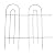 Ashman Movable Border Garden Fence 32in x 20ft, Black (Set of 14) - Outdoor Rustproof Metal Landscape Fencing Wrought Iron Wire Gate Border Edge Folding Patio Animal Barrier Section Edging.
