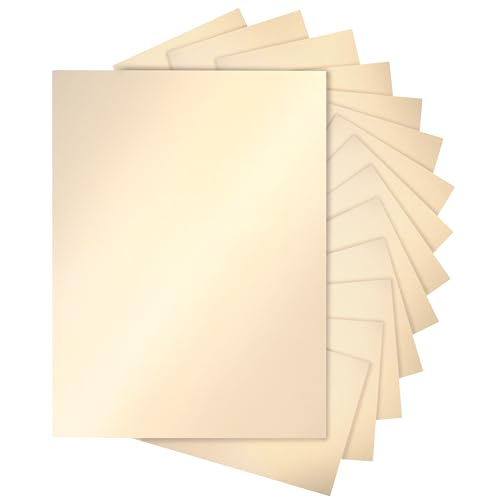 28 Sheets Shimmer Cream Cardstock 8.5 x 11 Ivory Paper, 250gsm/92lb Premium Paper Card Stock for DIY Making Cards, Business Cards, Greeting Cards, Wedding Invitations, Anniversaries