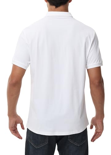 ZTN Men's Casual Stretchy Short Sleeve Button-Down Shirts UV50+ Moisture Untucked Dress Shirts3