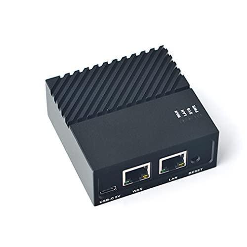 Amistoso NanoPi R4S 4GB Dual Gbps Ethernet Gateways RK3399 con soporte de refrigeración OpenWrt LEDE sistema V2ray SSR Linux Rockchip