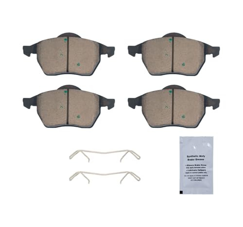 Image of HUSCH D555 Front Ceramic Brake Pads Kit Fit For Audi 100 1992-1994, For 100 Quattro 1992-1994, For A6 1995-1997, For A6 Quattro 1995-1998