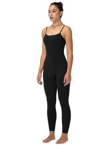 Sunzel LTY-22015 Unitard Jumpsuits For Women, Spaghetti Strap Bodycon Rompers Scoop Neck Tummy Control Leggings Yoga Bodysuits thumb #4
