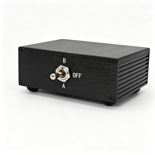 2-Way Passive Audio Switcher 2 in-1 Out/1 in-2 Out Amplifier Speaker Switch Selector 10A Silver Contact Toggle Switch with Off Position No External Power for Home Theater HiFi System