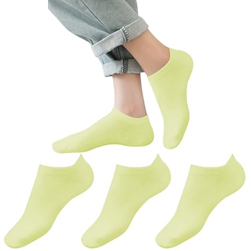 Image of Yuneek Women's Ankle Length Low Cut Cotton Socks Pack Of 3