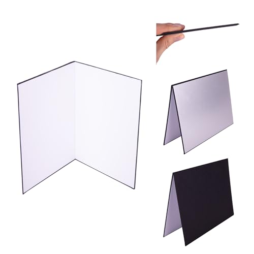 Lens-Aid 3-in-1 Falt-Reflektor fürs Fotostudio: Cardboard zum Aufhellen, Kontrast setzen und Ausleuchten in weiß, schwarz, Silber