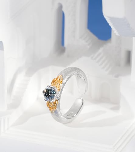 Moissanite Rings for Women – S925 Sterling Silver Adjustable Ring, Hypoallergenic, Perfect Jewelry Gift for Wedding, Valentine's Day, or Mother's Day4