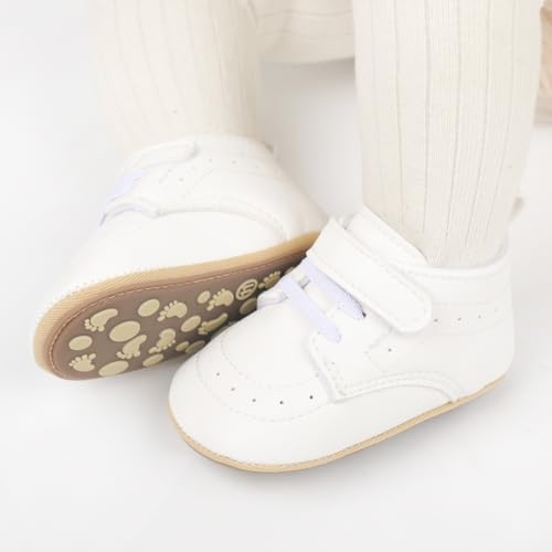 Image of Baby Boys Girls Sneakers Toddler Non-Slip Soft Rubber Sole First Walking Shoes Infant Newborn Crib Dress Shoes
