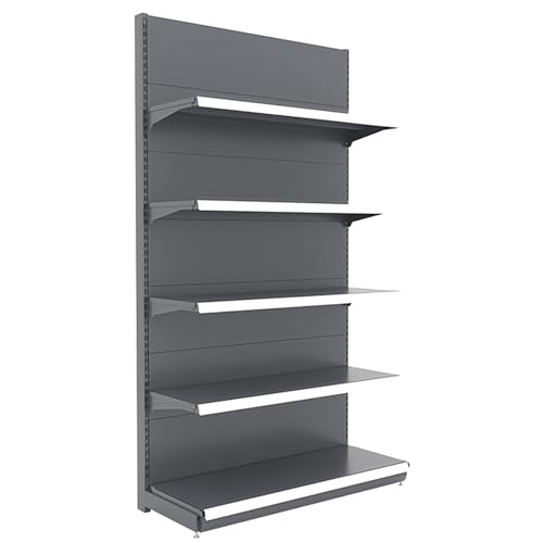 30 Hook Supermarket Shelf, 5 Tier Retail Display Rack for Convenience Stores & Gas Stations, Wall-Mounted Snack Stand, Commercial Shelving Unit (L120xH165cm)