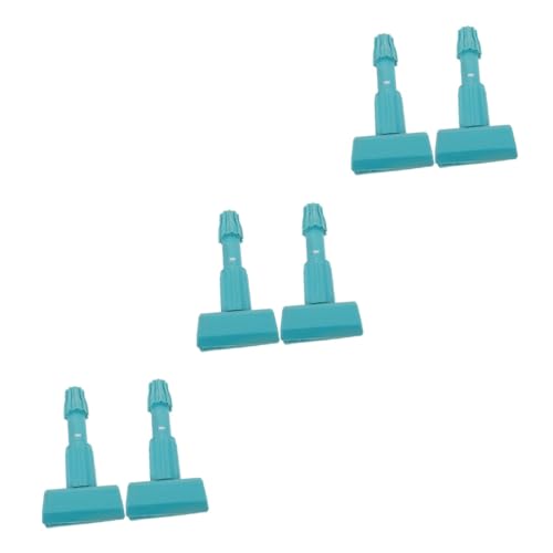 MOLUCKFU 6 Pcs Mop Handle Detachable Mop Clop Mop Head Clamps Mop Making Part Clip for Mop Detachable Mop Head Clamp Mop Head Replace Clip Mop Replacement Holder Mop Head Holder Mop Clips