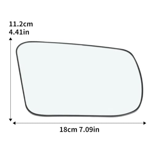 Miroir de porte chauffant contre le givre sur Altima 2013-2018 lentille en verre 1 paire