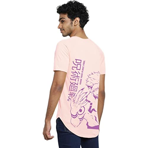 Image of Bewakoof Men's Printed 100% Cotton T-Shirt - Regular Fit, Round Neck, Half Sleeves